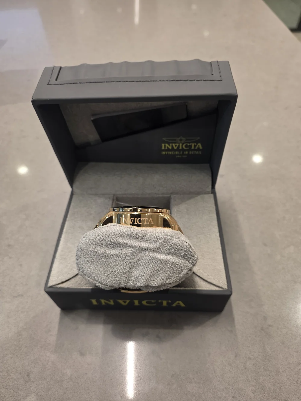 Invicta Men’s Gold-Tone Chronograph Watch with Green Dial